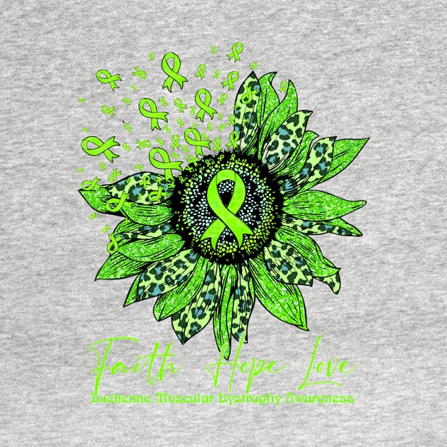 Duchenne Muscular Dystrophy Awareness - Sunflower faith hope love by vamstudio